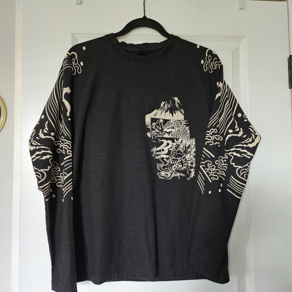 Rare Japanese Brand Sukajan 3 Pocket T Shirt Embroidery